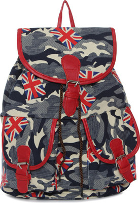 

Vero Couture Blue Printed Backpack(Multicolor, 5 inch)