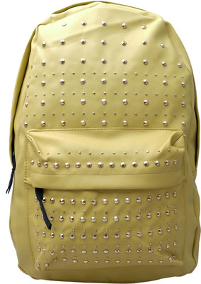 

Super Drool Mustrad and Gold Studded Backpack(Yellow, 7 L)
