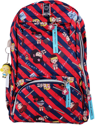 

Super Drool Red Colour Burst Backpack(Red, 12 inch)
