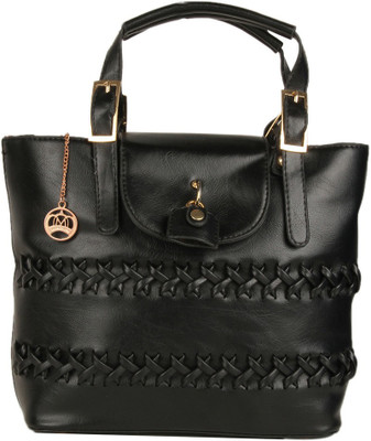 

Moedbuille Black Polyurethane (PU) Handbag Shoulder Bag(Black, 9 inch)