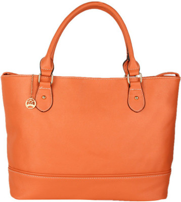 

Moedbuille Orange Polyurethane (PU) Tote Handbag School Bag(Orange, 12 inch)