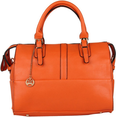 

Moedbuille Orange Letherette Satchel Handbag [MBHB00059] School Bag(Orange, 9 inch)