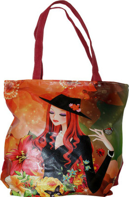 

Edeal Online Beby Flower Waterproof School Bag(Orange, 12 inch)