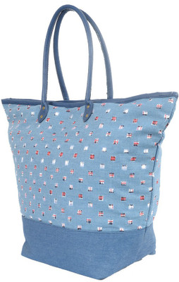 

Aliado Denim designer patchwork Light Blue Handbag School Bag(Blue, 1 L)