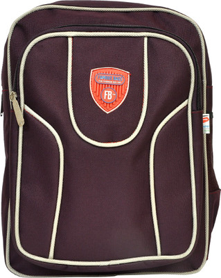 Famous fam11 School Bag(Brown, 18 L)