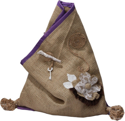 

Gentle Sunshine Burlap-Love Back Pack School Bag(Purple, 12 L)