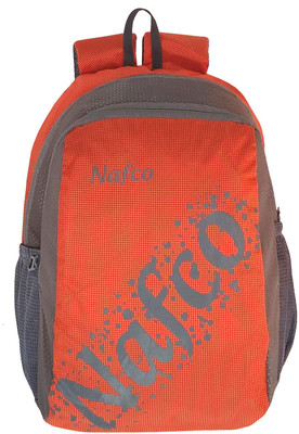 

NAFCO NEX Waterproof School Bag(Orange, Grey, 10)
