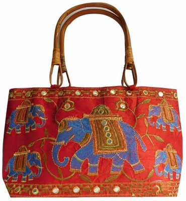 

Laviva Laviva Red Colored Handcrafted Elephant Printed Women Handbag Shoulder Bag(Red, 5 inch)