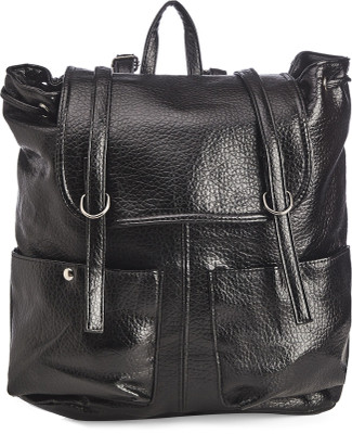 

Vero Couture Black Textured with One Internal Pocket Backpack(Black, 15 L)