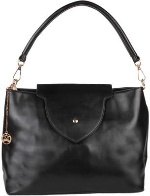 

Moedbuille Black Letherette Handbag [MBHB00031] School Bag(Black, 10 inch)