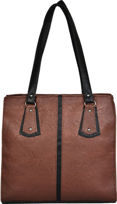 

Look @me Dark Brown with Black design and Strap Shoulder Bag(Brown, Black, 5 L)