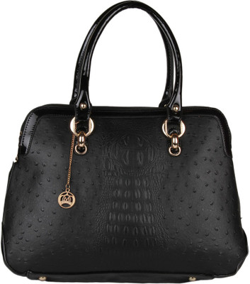 

Moedbuille Black Letherette Satchel Handbag [MBHB00043] School Bag(Black, 10 inch)