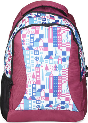 

Amperstyle Pink Printed Backpack(Pink-Blue, 25 L)