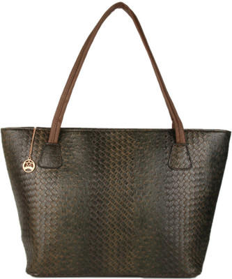 

Moedbuille Brown Polyurethane (PU) Tote Handbag School Bag(Brown, 11 inch)