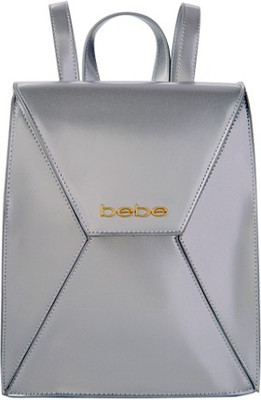 

BeBe WBE07-243 Silver Backpack(Silver, 5 inch)