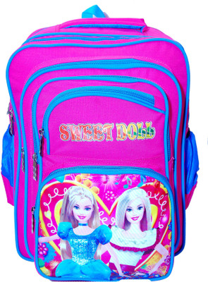 

ZEST Barbie Printed Waterproof School Bag(Pink, 20 L)