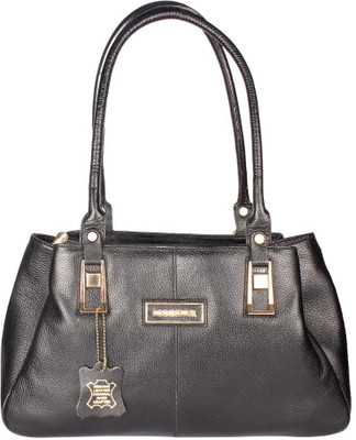 

Xccess Xccess Black Genuine Leather HandBag Shoulder Bag(Black, 20 L)