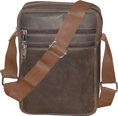 

Style 98 Design Leather bag Messenger Bag(Brown, 5 L)