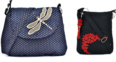 

Pick Pocket Combo of Danger Black Dragon Fly with Black Small Sling Bag School Bag(Black, 5 inch)