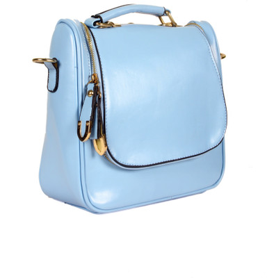 

India Unltd Patent Leather Blue Backpack IULBG22BLBP School Bag(Blue, 5 L)