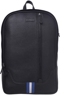 

JUSTANNED Front Vertical Zip Men's Leather Backpack School Bag(Black, 36)