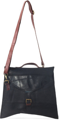 

Swechha Swechha Upcycled Tyre Tube Shoulder Bag 14"x14"x2" School Bag(Black, 14 inch)