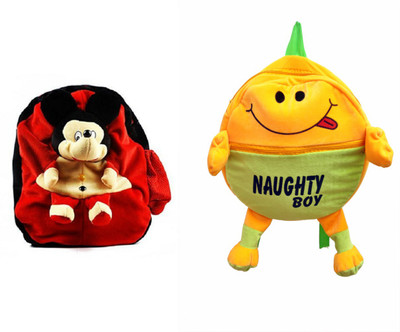 

JRP Mart Combo Backpack Red Bag and Green Naughty Boy Bag Backpack(Multicolor, 14 inch)