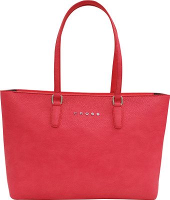 

Cross ANDORRA Horizontal Tote Bag School Bag(Pink, Grey, 10 inch)