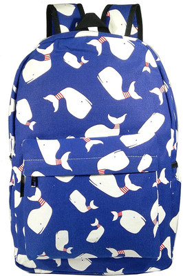 

SurprizeMe Canvas Blue Whale Waterproof School Bag(ROYAL BLUE, 40 L)