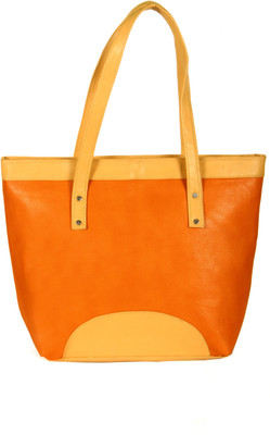 

India Unltd Orange & Cream Tote Bag IULBG05TOT School Bag(Orange, Cream, 5 L)