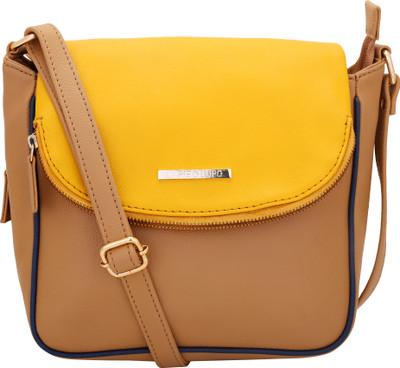

LAPIS-O- LUPO LAPID-O-LUPO Café Au Lait Beige Sling Bag Sling Bag(Beige, 9 L)