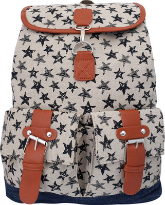 

Super Drool Star Tantrums Backpack(Beige, 7 L)