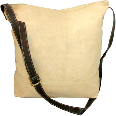 

MNMS MNMS-036canvas bag Messenger Bag(Off white, 18 inch)
