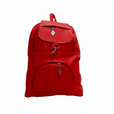 

Estoss Medium PU Casual Backpack Backpack(Red, 10 L)