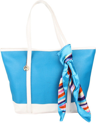 

Moedbuille Blue Letherette Tote Handbag [MBHB00037] Shoulder Bag(Blue, 13 inch)