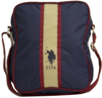 

U.S. Polo Assn Blue Zip Sling Bag Without Flap Messenger Bag(Blue, 15 L)