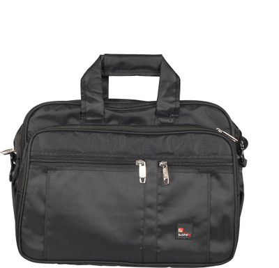 

Safex 16 inch Expandable Laptop Messenger Bag(Black)
