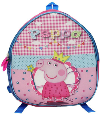 

Shopat7 Attractive Oval Shaped Crown Peppa Pig Featured School Bag For Kids Backpack(Pink, 5 L)