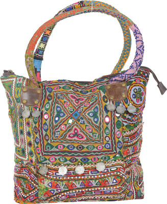 

Jewel Fab Art Awesome Vintage Banjara Multicolour Ethnic Handmade Coin And Mirror Work Women Handbag For Gift Multipurpose Bag(Multicolor, 13 inch)