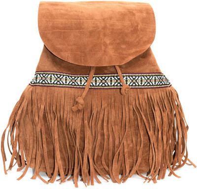 

Joker & Witch Joker & Witch TRIBAL LACE AND FRINGE TAN BACKPACK Waterproof Backpack(Tan, 13 inch)