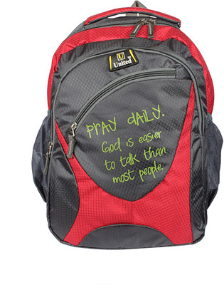 

U United Fast Trip Waterproof Backpack(Red and Dark Grey, 35 L)