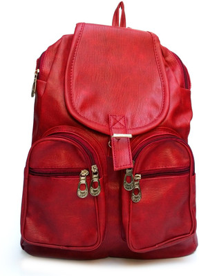 

Levent dual pocket bagpack Backpack(Red, 6 L)