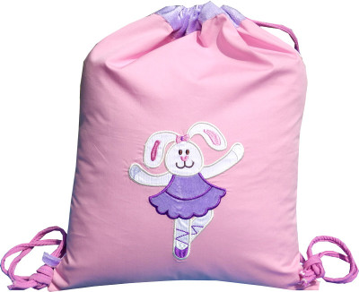 

Little Pipal Ballerina Junior Drawstring Bag Pink Backpack(Pink, 18 inch)