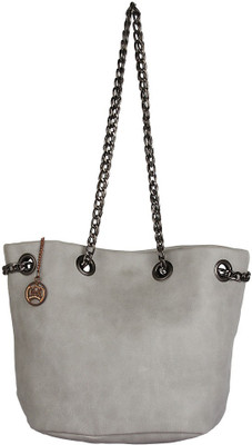 

Moedbuille Grey Polyurethane (PU) Handbag School Bag(Grey, 8 inch)