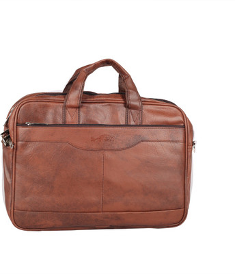 

Safex 15 inch Expandable Laptop Messenger Bag(Brown)