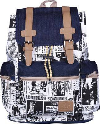 

WEBHIN Newspaper from Black Ink Backpack(Multicolor, 22 L)