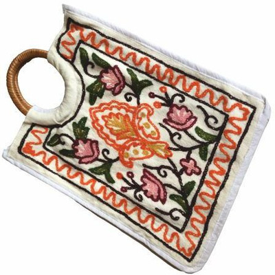 

The Koshur Kul Embroidery Bags School Bag(White, Multicolor, 5 inch)