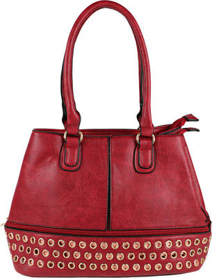 

Satchel Satchel Bottom Punch Design Shoulder Bag(Red, 6 inch)
