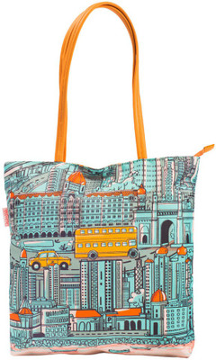 

Chumbak City Of Dreams Tote Bag School Bag(Blue, 2 L)