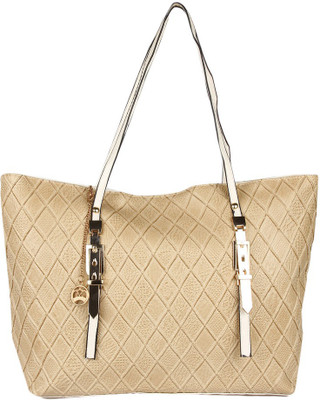 

Moedbuille Beige Letherette Tote Handbag [MBHB00007] School Bag(Beige, 11 inch)